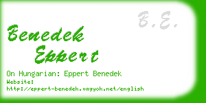 benedek eppert business card